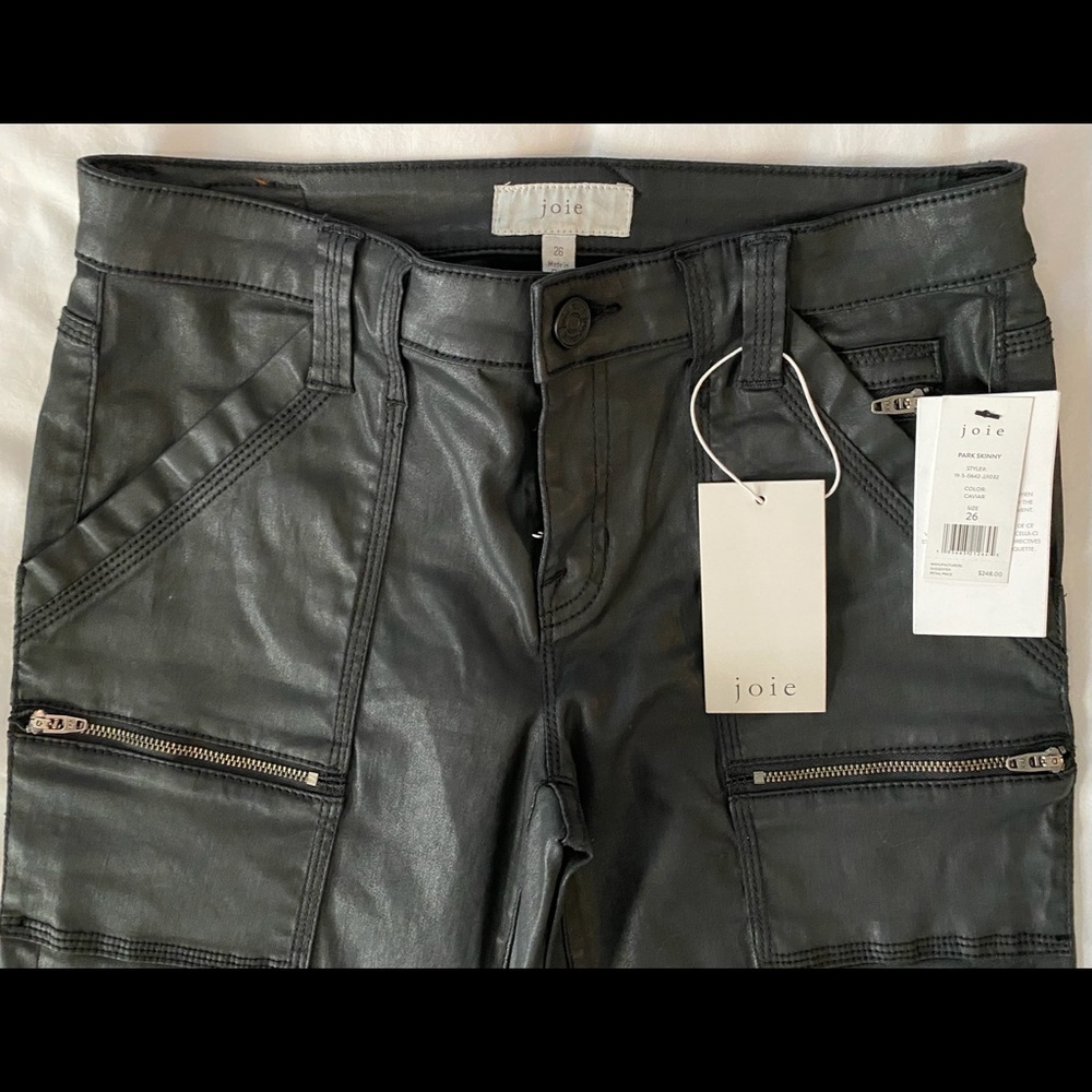 NWT Joie “Park Skinny”  wax black jeans SZ26